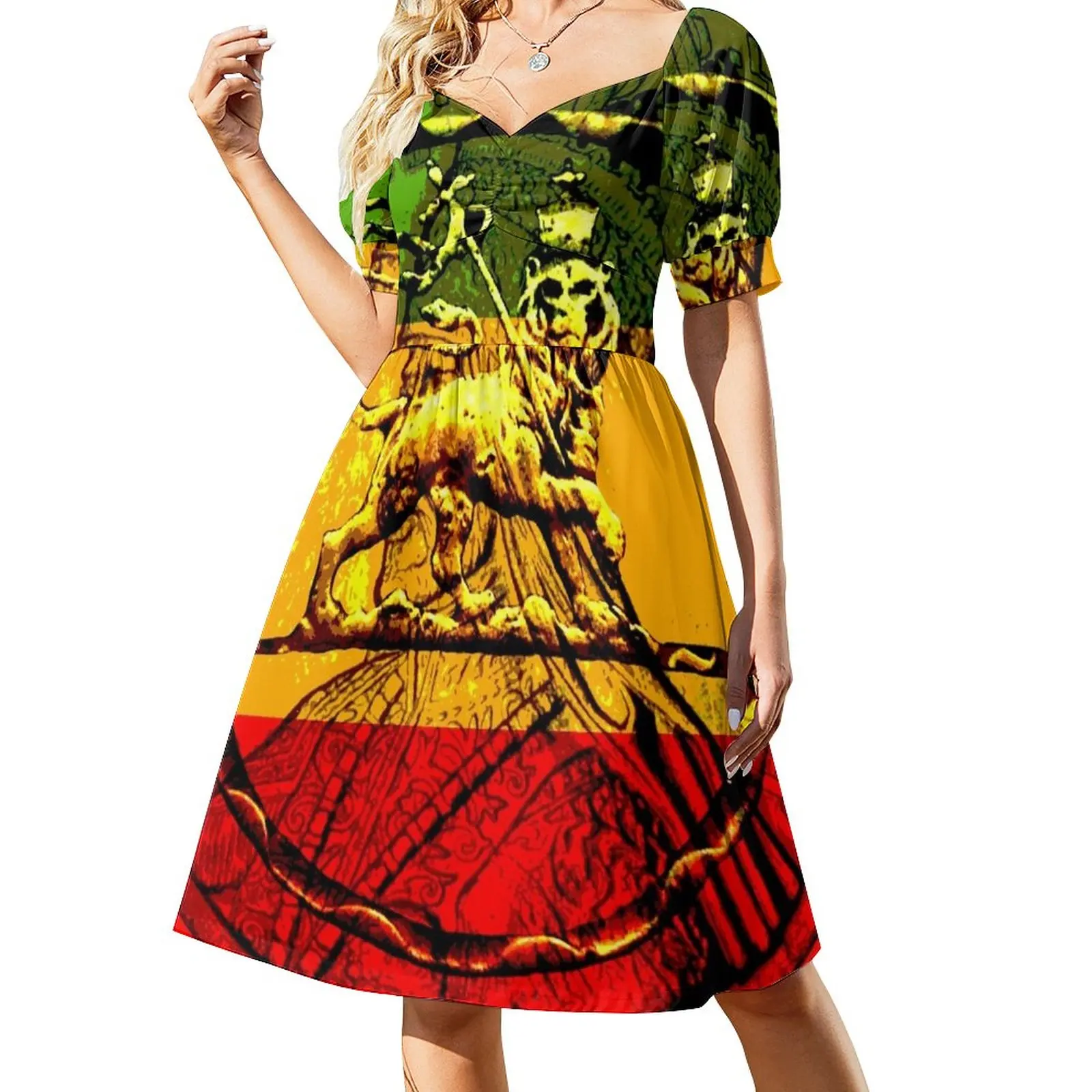 

Платье Rasta Lion of juah без рукавов, женский летний костюм, женская одежда, платья для торжественных случаев