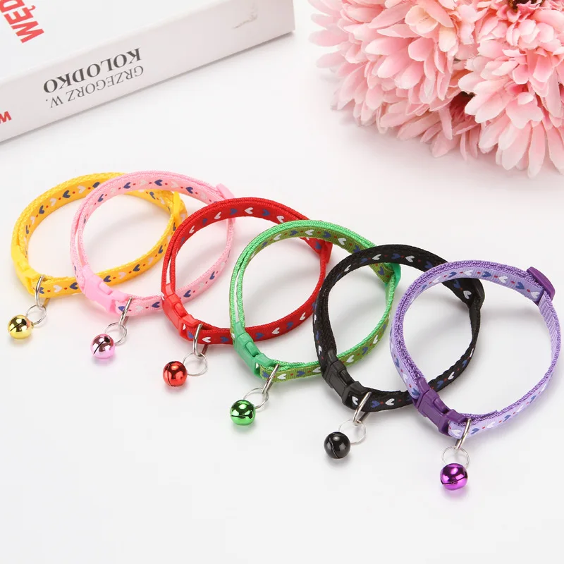 Colorful Dog Collars Pet Cat Puppy Nylon Collar Neck Adjustable Buckle Hearts Collar Bell Unisex Pet Collar
Colorful Dog Collars Pet Cat Puppy Nylon Collar Neck Adjustable Buckle Hearts Collar Bell Unisex Pet Collar