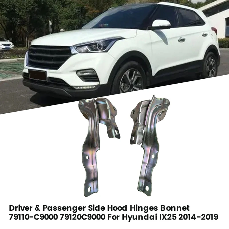 

1Pair Car Hood Hinges Driver & Passenger Side 79110-C9000 79120C9000 For Hyundai IX25 2014-2019 Engine Bonnet Hinge Parts