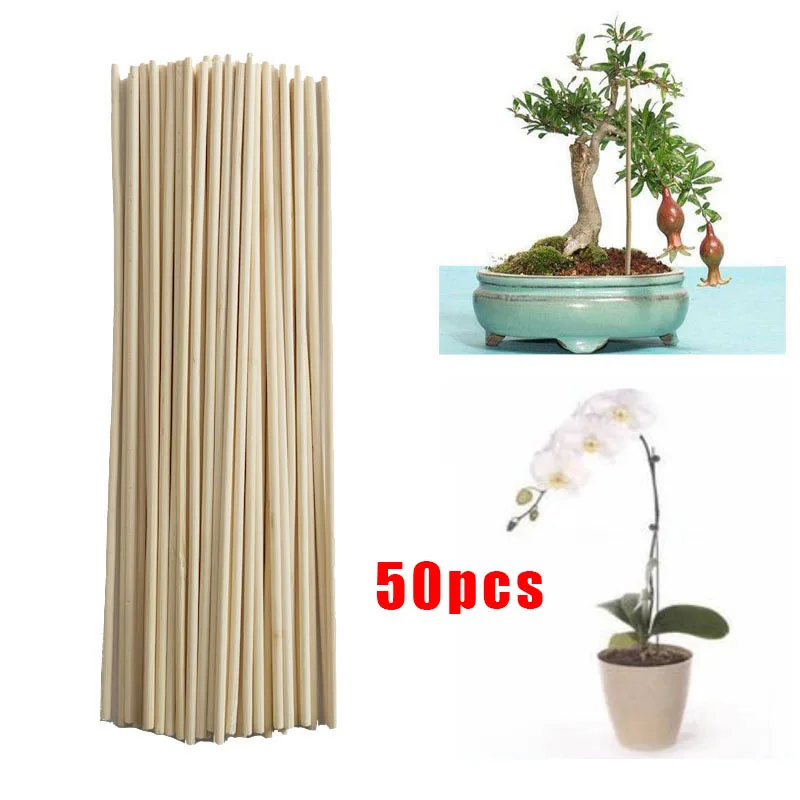 

Палочки бамбуковые для садовых растений, держатель для цветов, садовый инструмент для дома, сада или теплицы, 50 шт.