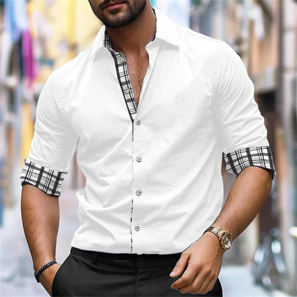 Men's shirt 2024 summer splicing solid color 3D printing long sleeved lapel shirt casual vacation comfortable fabric clothing
Men's shirt 2024 summer splicing solid color 3D printing long sleeved lapel shirt casual vacation comfortable fabric clothing