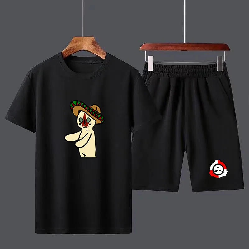 SCP Secure Contain Protect Cotton Men's T-shirt Shorts Sets Breathable T shirt Running Set Boys Harajuku Male Streetwear Tops 
SCP Secure Contain Protect Cotton Men's T-shirt Shorts Sets Breathable T shirt Running Set Boys Harajuku Male Streetwear Tops