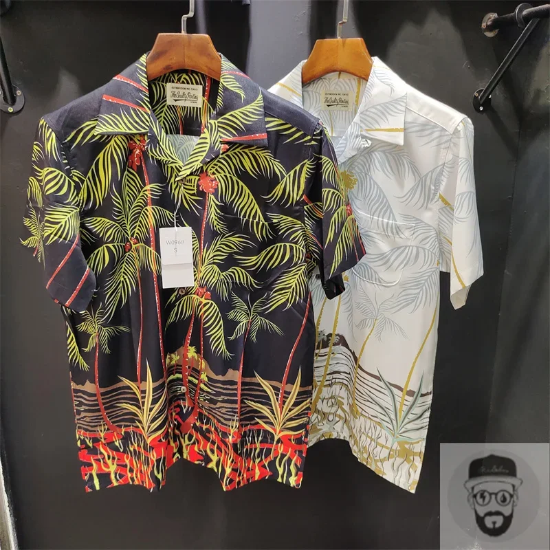 High quality Hawaiian short sleeved WACKO MARIA shirt beach coconut tree print men shirts
High quality Hawaiian short sleeved WACKO MARIA shirt beach coconut tree print men shirts