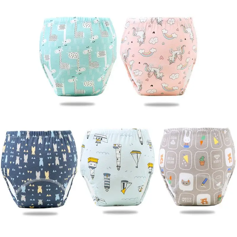 

6 Layer Waterproof Reusable Cotton Baby Training Pants Infant Shorts Underwear Cloth Baby Diaper Nappies Panties Nappy Changing