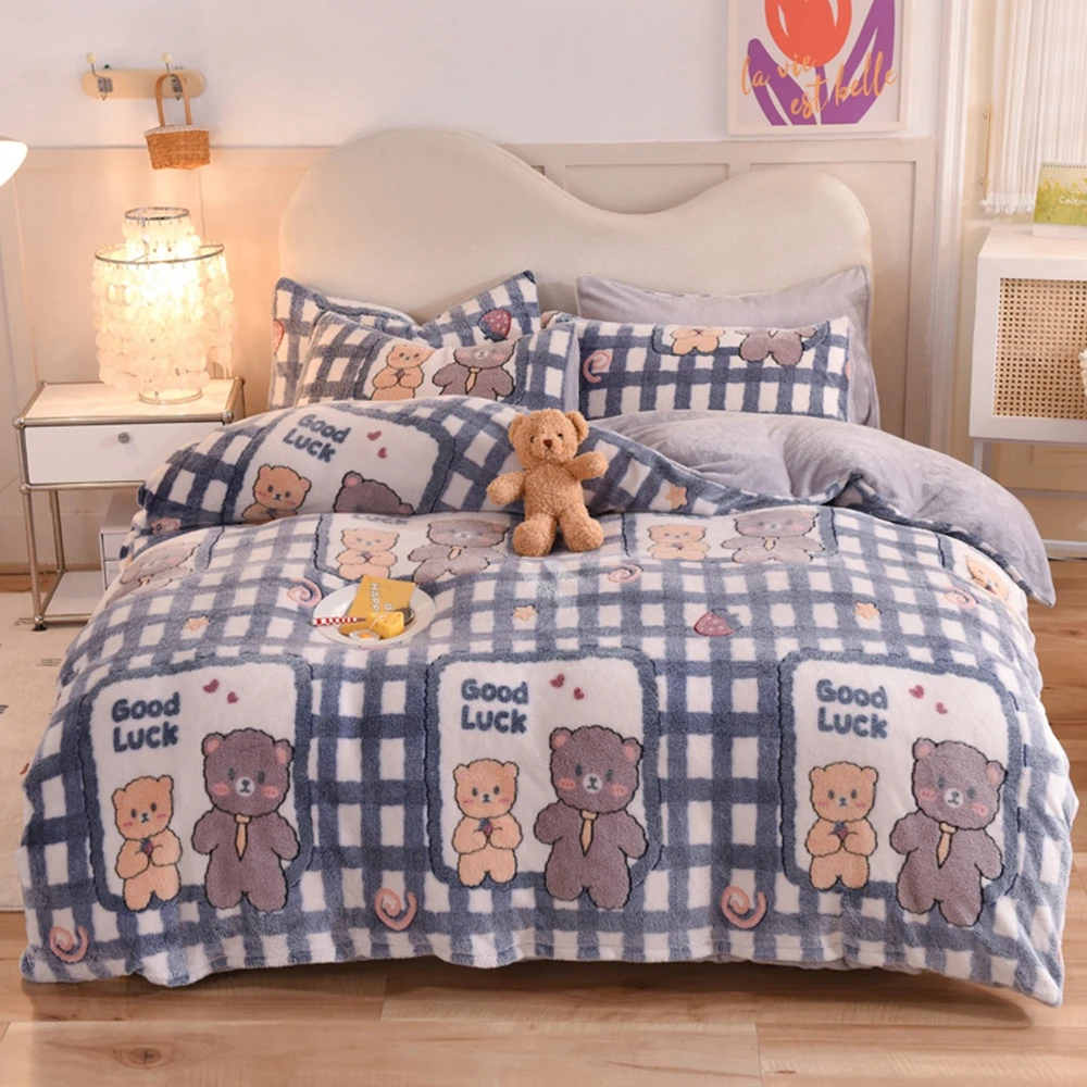 1pc Thicken Flannel Duvet Cover Cartoon Bear Quilt Cover for Kids Winter Warm housse de couette220x240cm (without pillowcase)
1pc Thicken Flannel Duvet Cover Cartoon Bear Quilt Cover for Kids Winter Warm housse de couette220x240cm (without pillowcase)