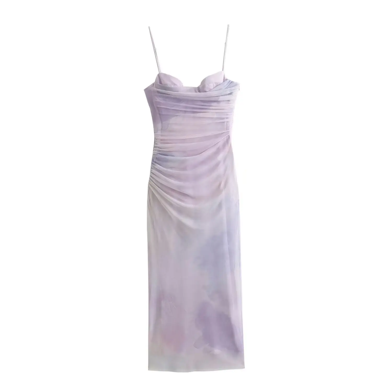 2024 Summer Women's U-neck Sexy Silk Mesh Pleated High Waist Dress with Suspenders
2024 Summer Women's U-neck Sexy Silk Mesh Pleated High Waist Dress with Suspenders