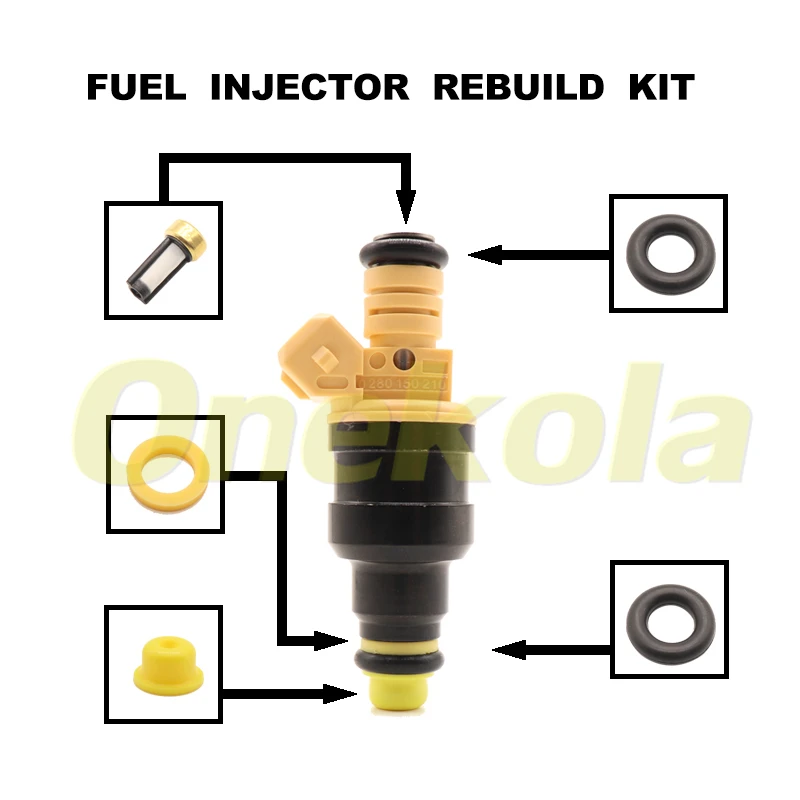 

Fuel Injector Service Repair Kit Filters Orings Seals Grommets for 0280150210 MOTORCYCLE For 85-96 BMW K75 K1100 K1200