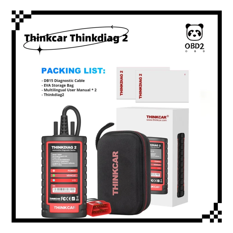 

Newest Thinkcar Thinkdiag 2 Thinkdiag2 All Car Brands OBD2 Scanner CANFD All Reset Active Test Ecu Coding Automotive Diagnostic