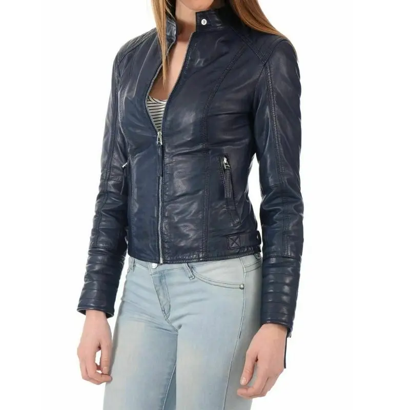 Black Lambskin Leather Stylish Coat Womens Biker Genuine Jacket Motorcycle Slim
Black Lambskin Leather Stylish Coat Womens Biker Genuine Jacket Motorcycle Slim