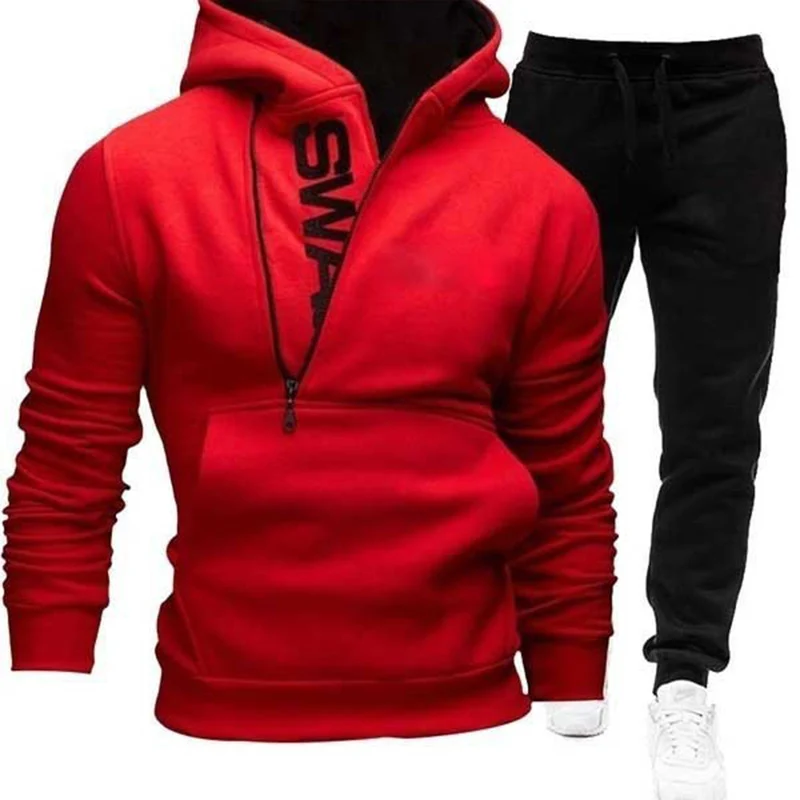Spring Autumn Men's Sweatshirt Suit Letter Printed Zipper Pockets Hoodie+Drawstring Sweatpants Male 2Pcs Set Ropa Para Hombre
Spring Autumn Men's Sweatshirt Suit Letter Printed Zipper Pockets Hoodie+Drawstring Sweatpants Male 2Pcs Set Ropa Para Hombre