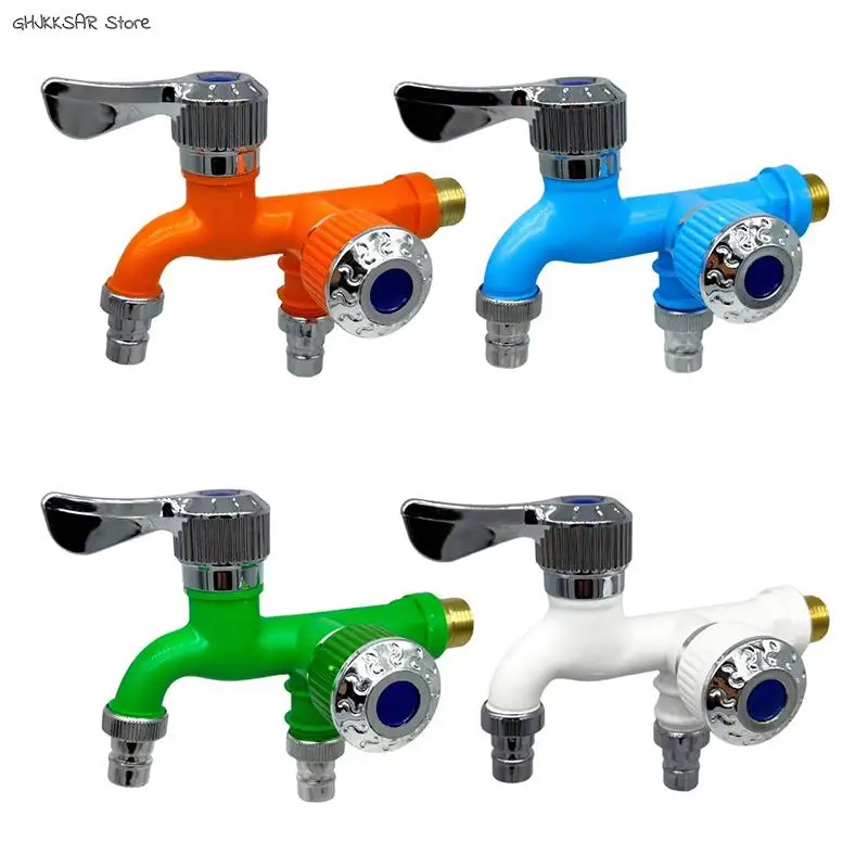 1pc Dual Control Double Outlet Water Tap 1/2" Universal Interface Faucet Home Bathroom Hose Irrigation Quick Connector
1pc Dual Control Double Outlet Water Tap 1/2" Universal Interface Faucet Home Bathroom Hose Irrigation Quick Connector