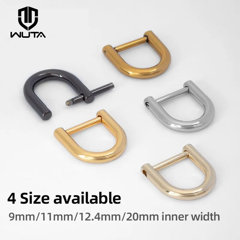 

WUTA Detachable Open Screw D Ring Buckle Removable Shackle Clasp Bag Straps Modification Hardware Handles Hooks Bag Accessories