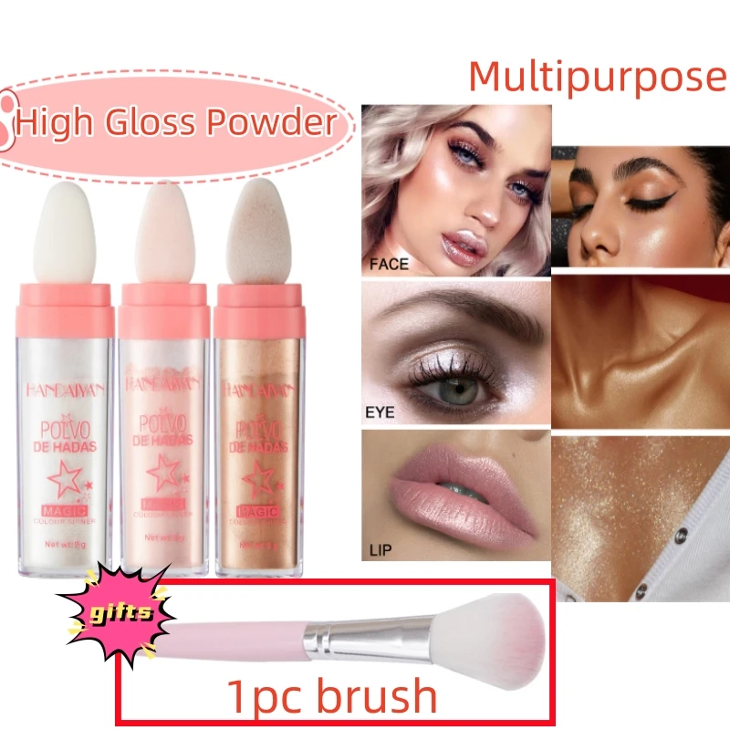 3 Colors Fairy High Light Powder Cosmetic Face Body Eye Glitter Shimmer Highlighter Stick Beauty Makeup Face Bronzer Illuminator
3 Colors Fairy High Light Powder Cosmetic Face Body Eye Glitter Shimmer Highlighter Stick Beauty Makeup Face Bronzer Illuminator