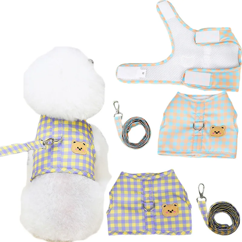 Plaid Mesh Dog Harness Vest and Leash Set Puppy Kitten Harnesses For Small Medium Dogs Chihuahua Outdoor Leash Pet Supplier Shop
Plaid Mesh Dog Harness Vest and Leash Set Puppy Kitten Harnesses For Small Medium Dogs Chihuahua Outdoor Leash Pet Supplier Shop