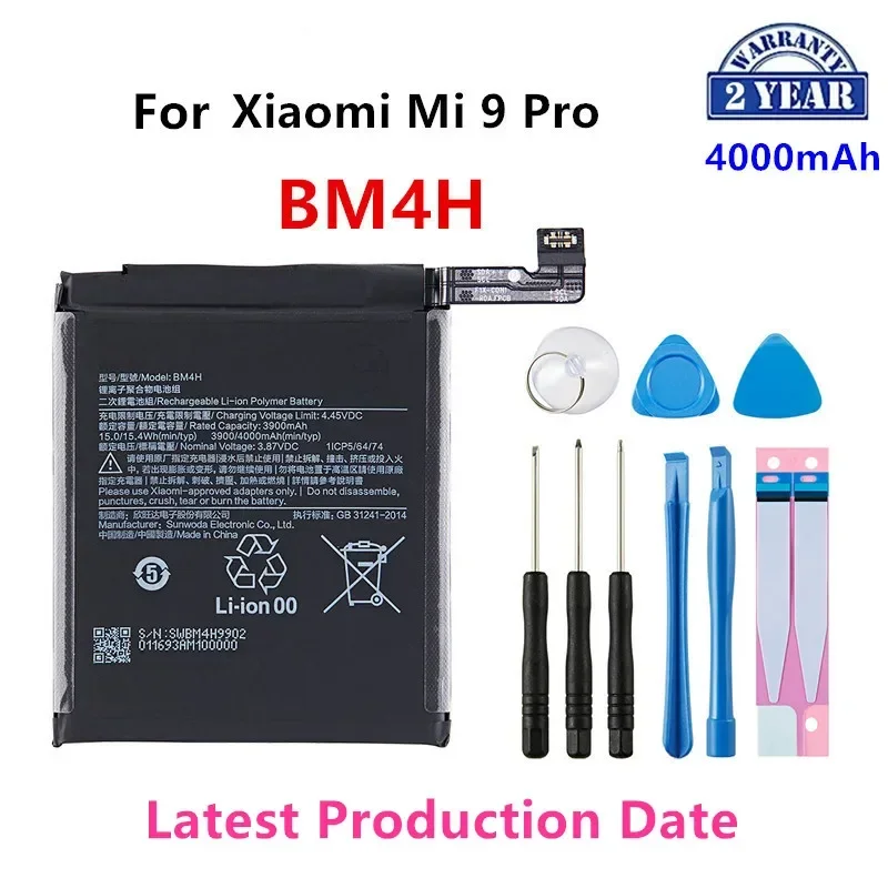 Оригинальный аккумулятор BM4H 100% мА/ч для Xiaomi 9 Pro Mi 9 Pro Mi9 Pro, Версия Телефона, сменные батареи + Инструменты
Оригинальный аккумулятор BM4H 100% мА/ч для Xiaomi 9 Pro Mi 9 Pro Mi9 Pro, Версия Телефона, сменные батареи + Инструменты