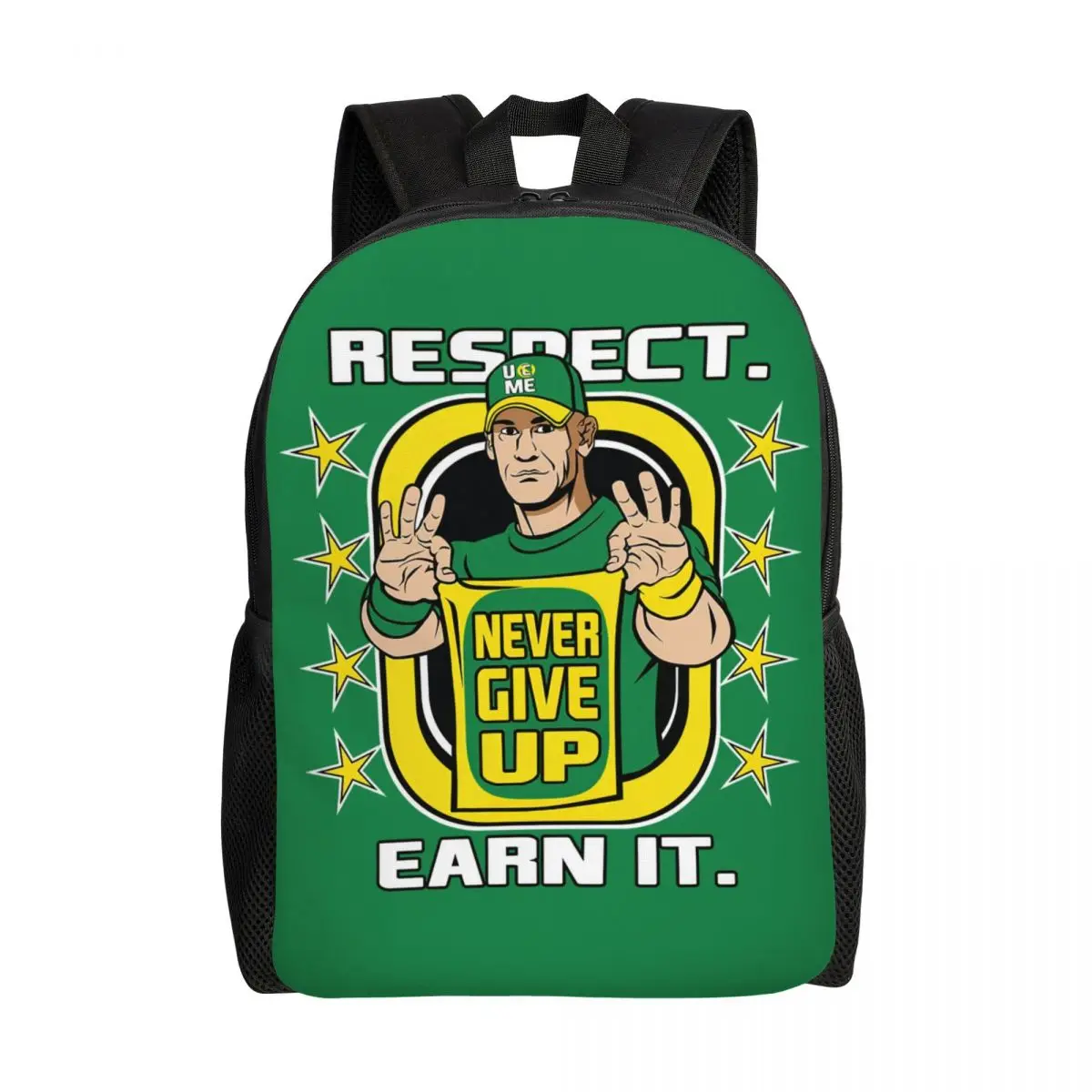 

WWE John Cena Backpacks for Women Men School College Students Bookbag Fits 15 Inch Laptop Never Give Up Bags