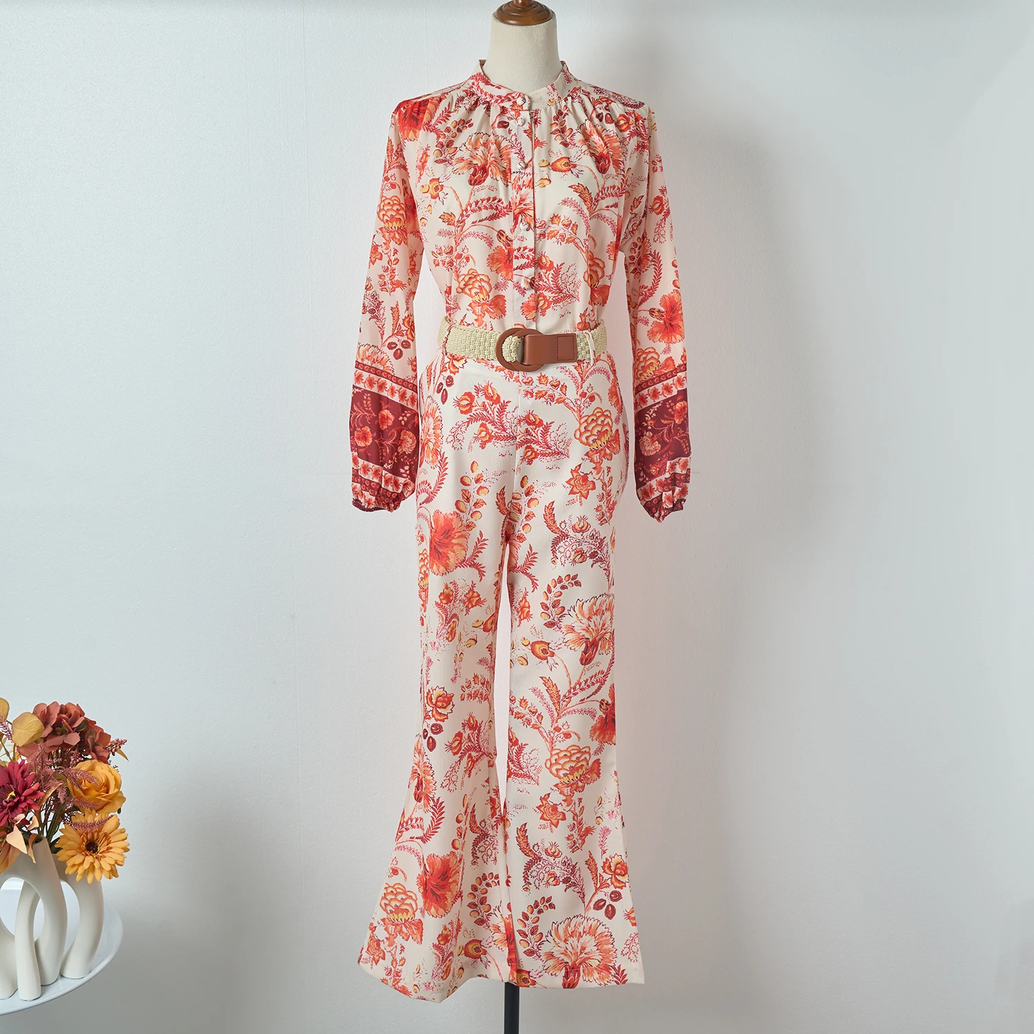Coigarsam Spring 2024 Long Sleeve Loose Belt Single Breasted V-Neck Top Shirt Pants Suit
Coigarsam Spring 2024 Long Sleeve Loose Belt Single Breasted V-Neck Top Shirt Pants Suit