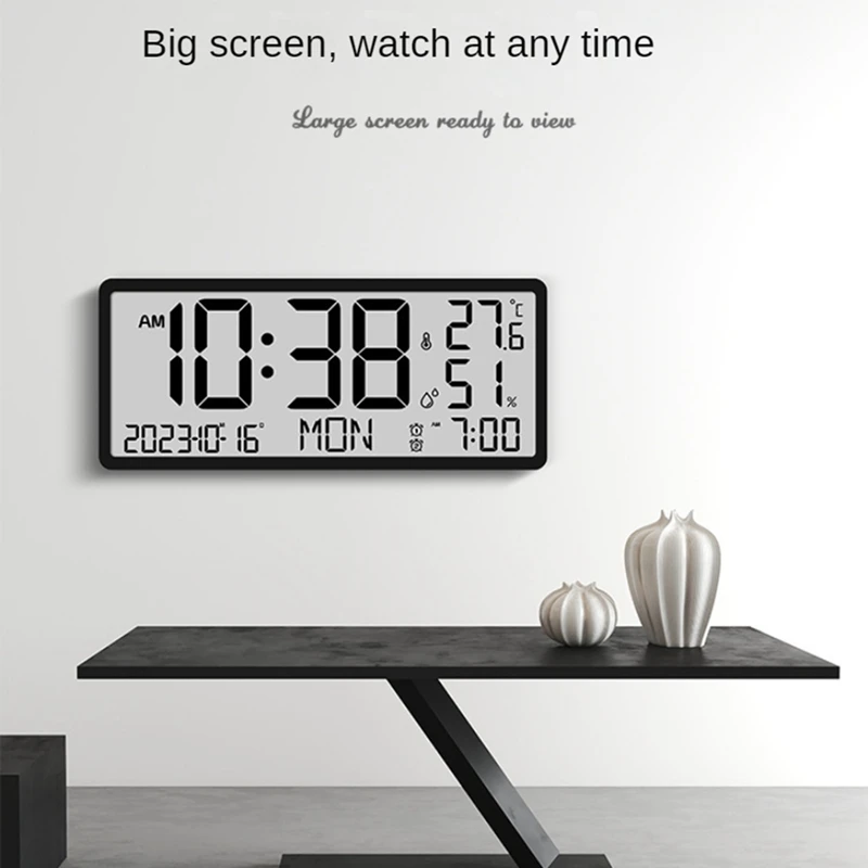 LCD Digital Alarm Clock With Temperature Sensor Desktop & Wall Mountable Manual & Automatic Display Adjustability
LCD Digital Alarm Clock With Temperature Sensor Desktop & Wall Mountable Manual & Automatic Display Adjustability