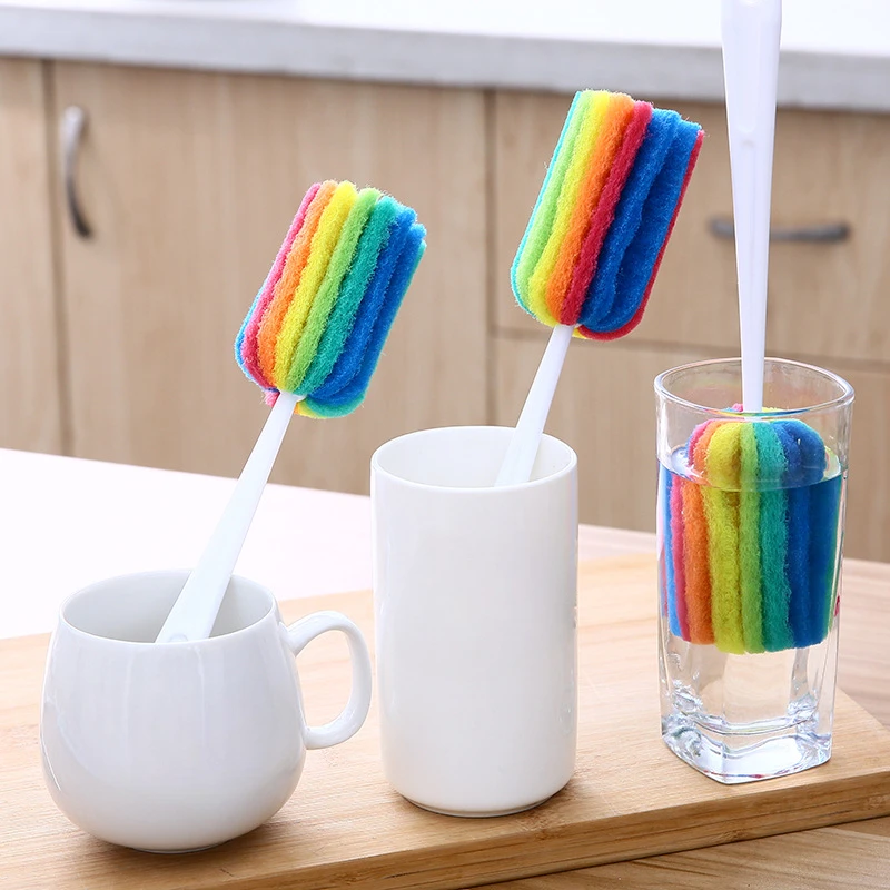 1/5Pcs Rainbow Sponge Brush Water Bottle Cup Mug Glass Washing Sponge Cleaning Brush Scrubber with Handle Cleaning Utensils
1/5Pcs Rainbow Sponge Brush Water Bottle Cup Mug Glass Washing Sponge Cleaning Brush Scrubber with Handle Cleaning Utensils