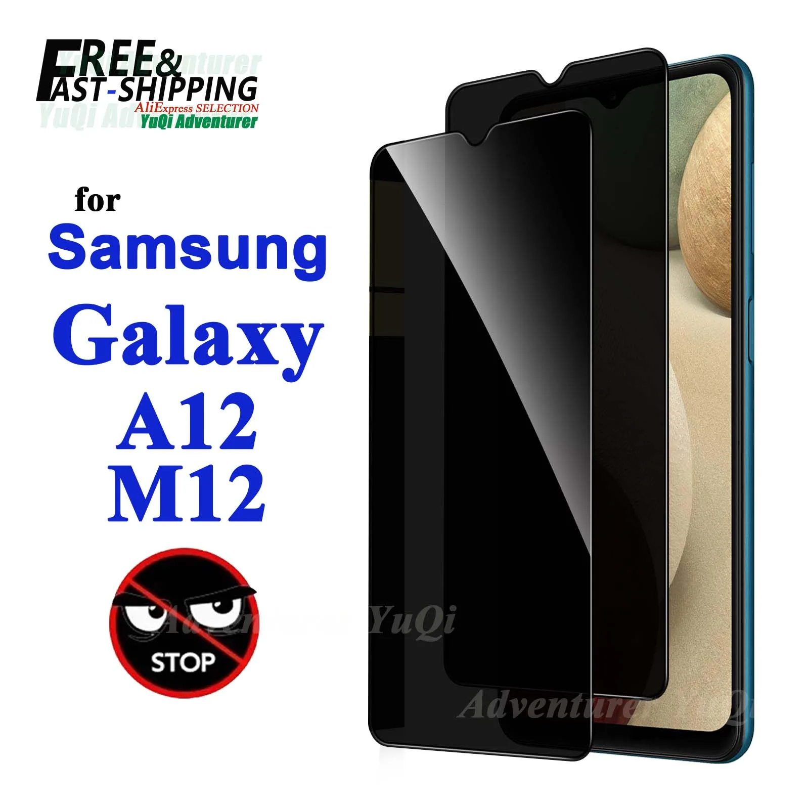 

Anti Spy Screen Protector For Galaxy A12 M12 Samsung Tempered Glass 9H Privacy Peep SELECTION Fast Free Ship Case Friendly