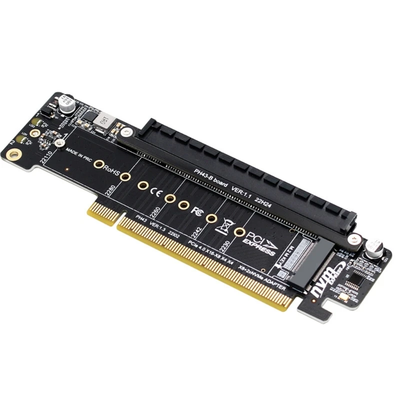 Разделенная плата расширения PCIE4.0 с 2 светодиодными индикаторами работы. 2 платы расширения NVMe. Вход M.2 NVME
Разделенная плата расширения PCIE4.0 с 2 светодиодными индикаторами работы. 2 платы расширения NVMe. Вход M.2 NVME