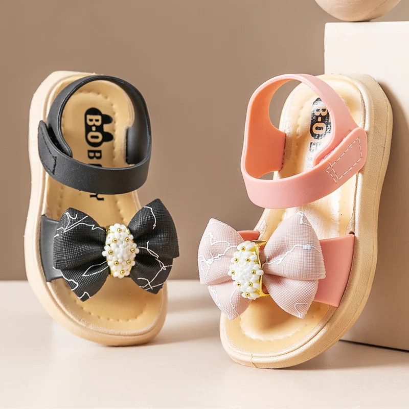 

New Girl Sandals Toddler Sandals Summer Fashion Kids Baby Girls Bowtie Princess Sandals for Little Big Girl's Shoes 1-10 Years