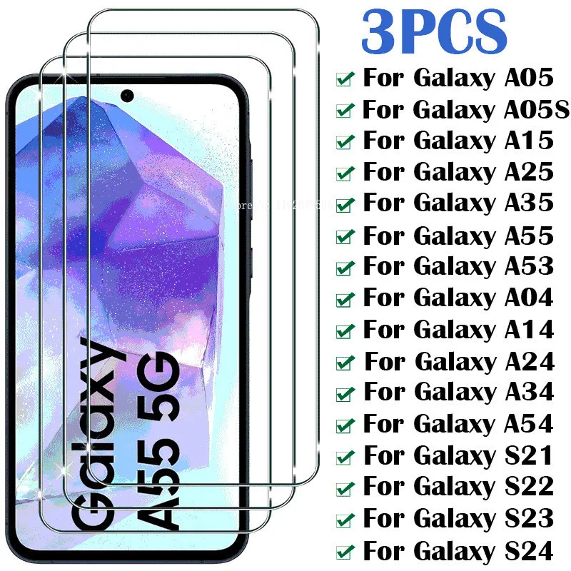 3PCS Screen Protector for Samsung Galaxy A54 A14 A34 A24 A04 A55 A35 A25 A15 A05S Protective Glass for Samsung S22 S23 S24 Plus
3PCS Screen Protector for Samsung Galaxy A54 A14 A34 A24 A04 A55 A35 A25 A15 A05S Protective Glass for Samsung S22 S23 S24 Plus
