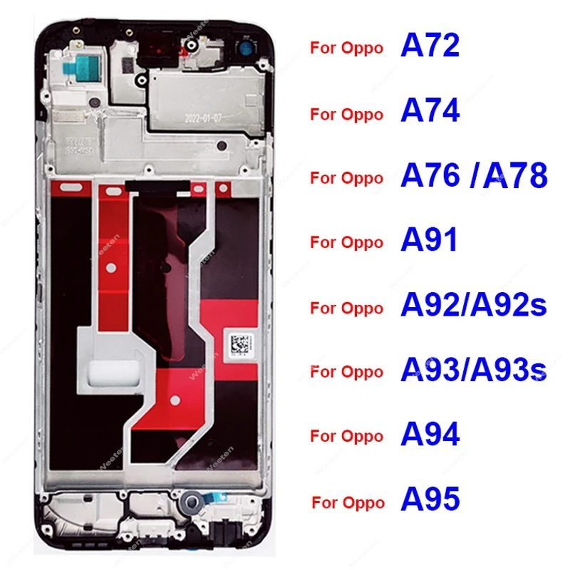 LCD Front Frame Cover For OPPO A72 A74 A91 A92 A92s A93 A94 A95 A96 4G 5G Front LCD Frame Housing Bezel Case Parts
LCD Front Frame Cover For OPPO A72 A74 A91 A92 A92s A93 A94 A95 A96 4G 5G Front LCD Frame Housing Bezel Case Parts