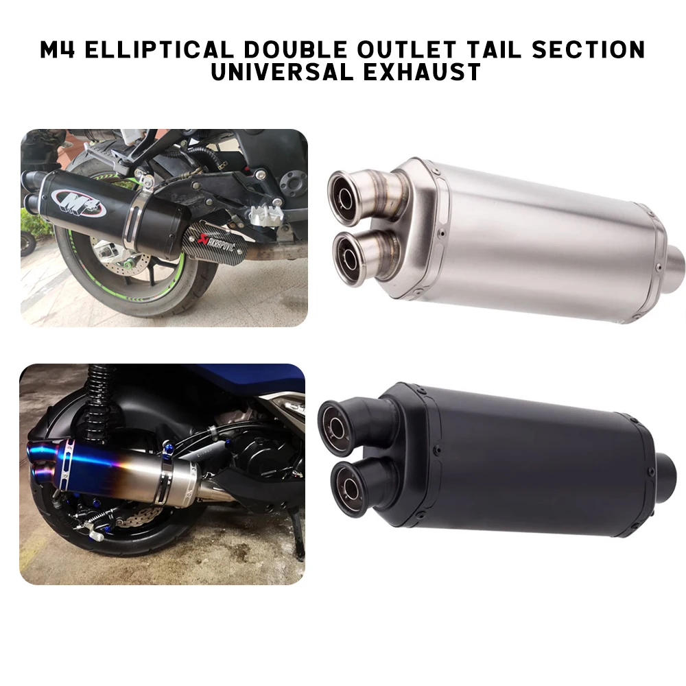 Motorcycle modified back pressure exhaust pipe BN 600 300 M4 elliptical double outlet tailpipe universal exhaust
Motorcycle modified back pressure exhaust pipe BN 600 300 M4 elliptical double outlet tailpipe universal exhaust