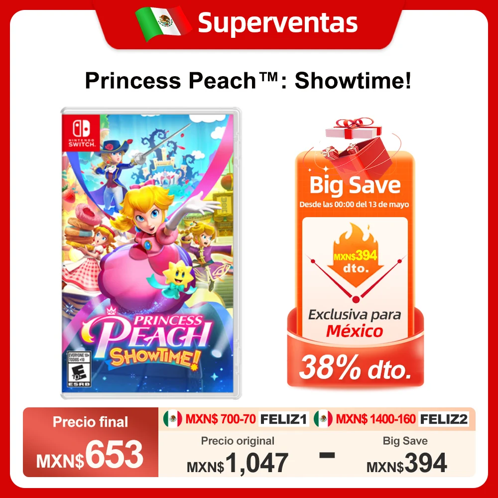 

Princess Peach : Showtime! Nintendo Switch Game Deals 100% New and Original Physical Game Card 1 Player Game for Nintendo Switch