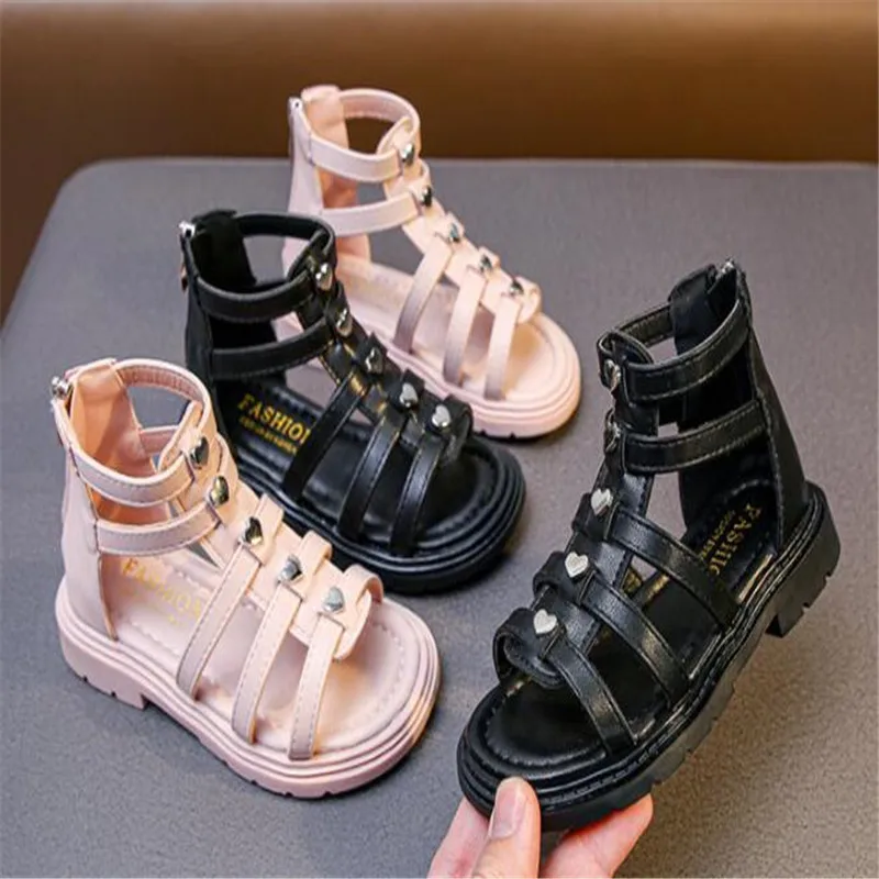 High Quality Girls Roman Sandals 2022 Summer New Korean Fashion Little Girl Rivet High Top Open-toe Princess Children's Shoes
High Quality Girls Roman Sandals 2022 Summer New Korean Fashion Little Girl Rivet High Top Open-toe Princess Children's Shoes