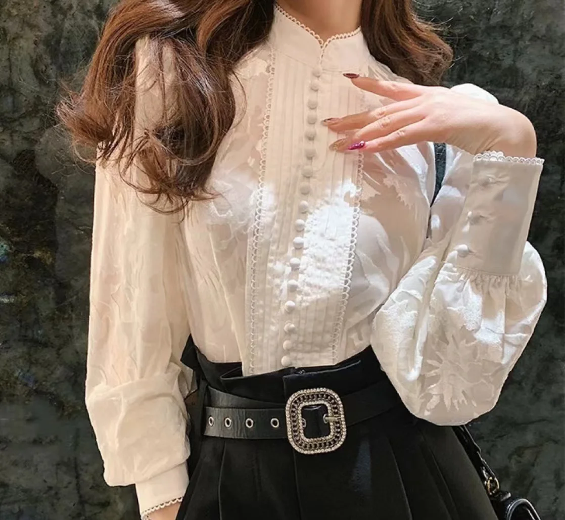 French Retro Palace Style Autumn Top Women's Long Sleeve Elegant Shirt Slim Fit Bottoming Blouse Blusa Femme
French Retro Palace Style Autumn Top Women's Long Sleeve Elegant Shirt Slim Fit Bottoming Blouse Blusa Femme