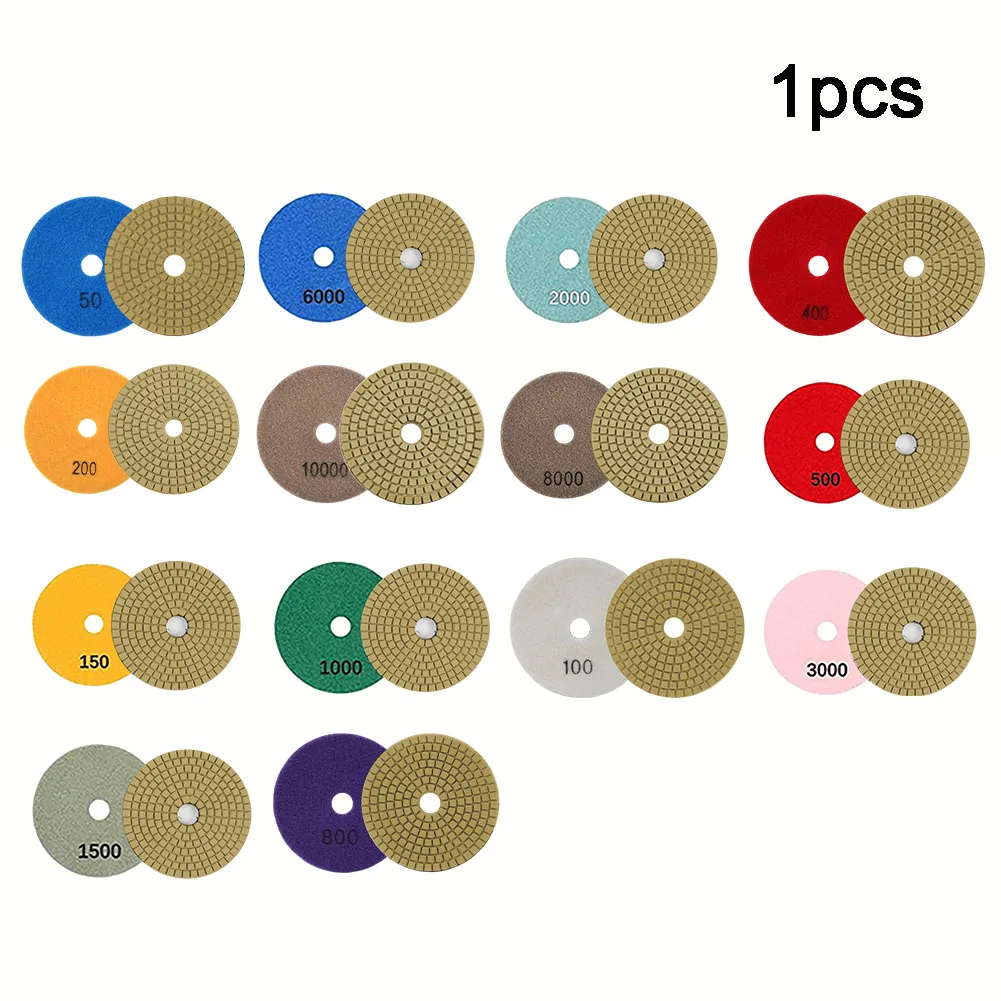 1pcs 4Inch Diamond Polishing Pads Wet Dry Granite Concrete Marble Glass Stone Sanding Grinding Discs Polish Tools 30-10000 Grit
1pcs 4Inch Diamond Polishing Pads Wet Dry Granite Concrete Marble Glass Stone Sanding Grinding Discs Polish Tools 30-10000 Grit