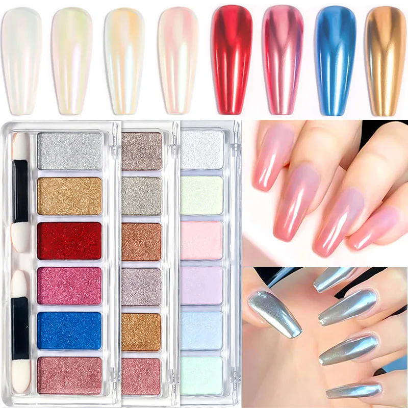 6 Colors Metallic Chrome Nail Powder Aurora Mermaid Glitter Pigments Nail Art Solid Magic Mirror Powder Nail Dipping Powder
6 Colors Metallic Chrome Nail Powder Aurora Mermaid Glitter Pigments Nail Art Solid Magic Mirror Powder Nail Dipping Powder