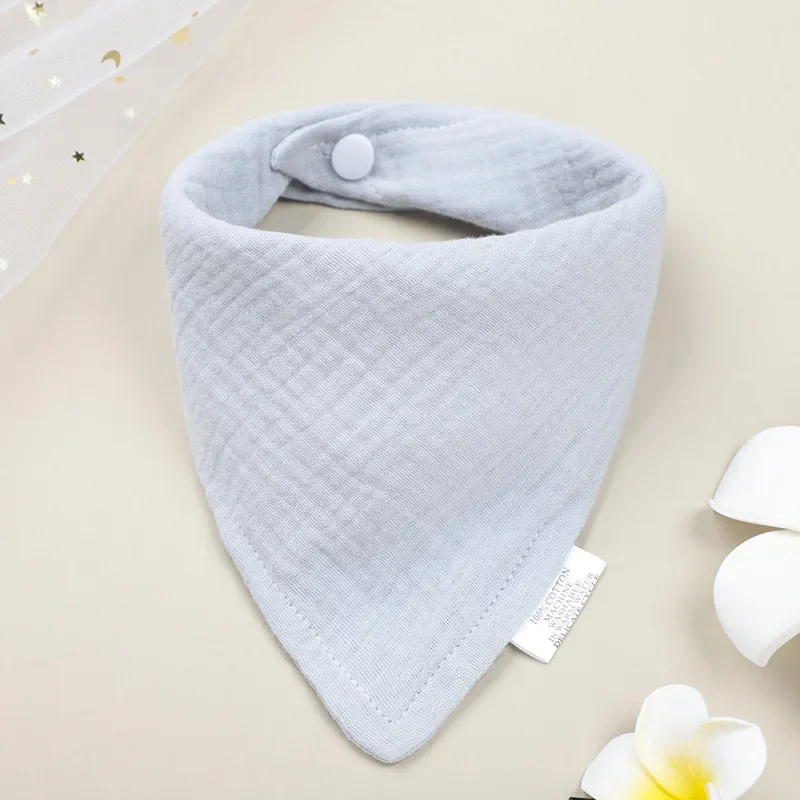 Double gauze solid color cotton baby bib newborn baby saliva towel Children's crepe triangle towel stain resistant
Double gauze solid color cotton baby bib newborn baby saliva towel Children's crepe triangle towel stain resistant