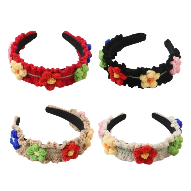 

Headpiece Prom Birthday Hair Bands Crocheted Casual Headwear Elegant Flower Hair Headpiece Accessories NEW