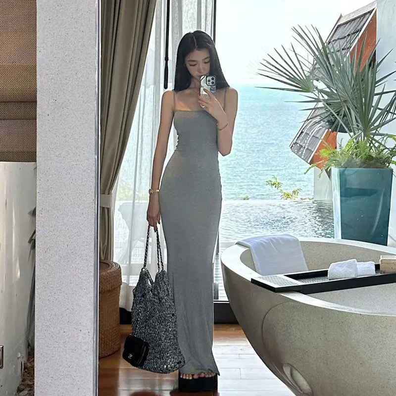 Holiday Beach Style Summer Dress for Women Sexy Solid Color Slash Neck Sleeveless Spaghetti Strap Maxi Dresses Women's Clothing
Holiday Beach Style Summer Dress for Women Sexy Solid Color Slash Neck Sleeveless Spaghetti Strap Maxi Dresses Women's Clothing
