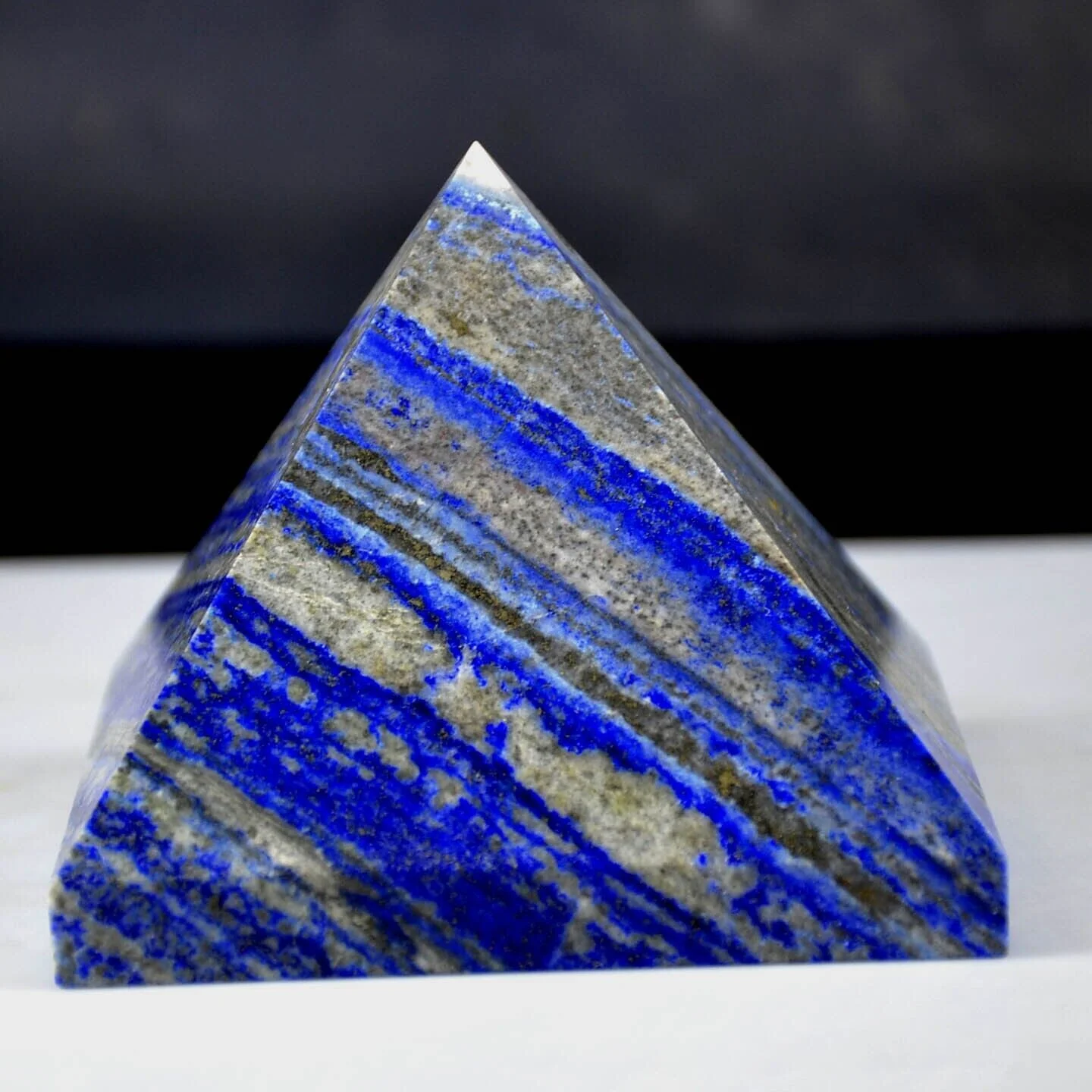 Natural Lapis Lazuli Pyramid Energy Gems Meditation Room Office Decoration Gift Divination Collection
Natural Lapis Lazuli Pyramid Energy Gems Meditation Room Office Decoration Gift Divination Collection