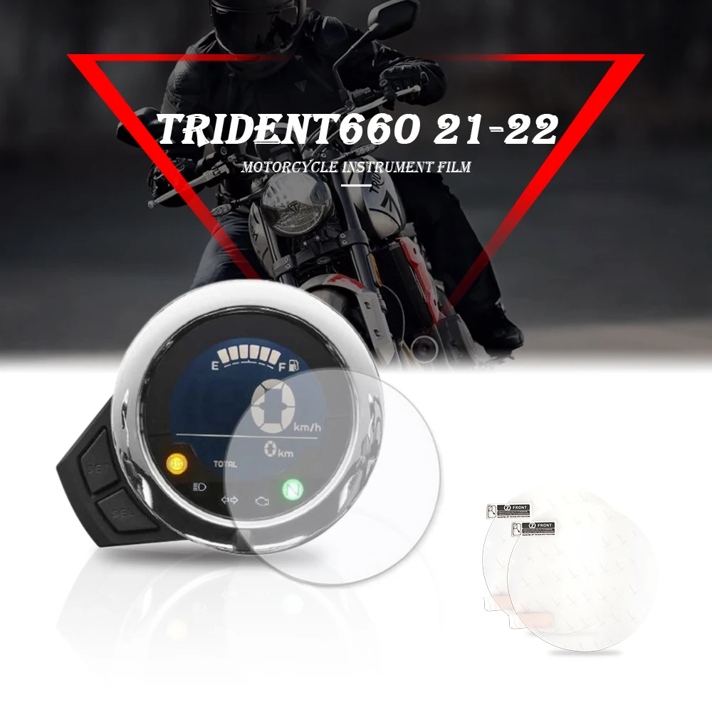 

2 PCS Motorcycle Scratch Cluster Screen Dashboard Protection Instrument Film For Trident 660 Trident660 Trident-660 2021-2022