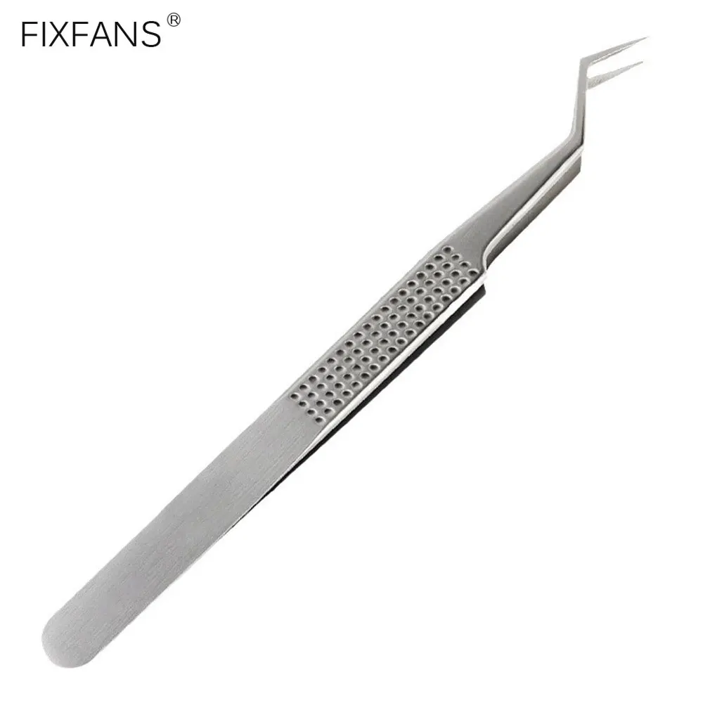 

14cm Pointed Curved Tip Tweezers Non-Magnetic Precision Stainless Steel Tweezers for PCB BGA IC Chip Repair Soldering Tool