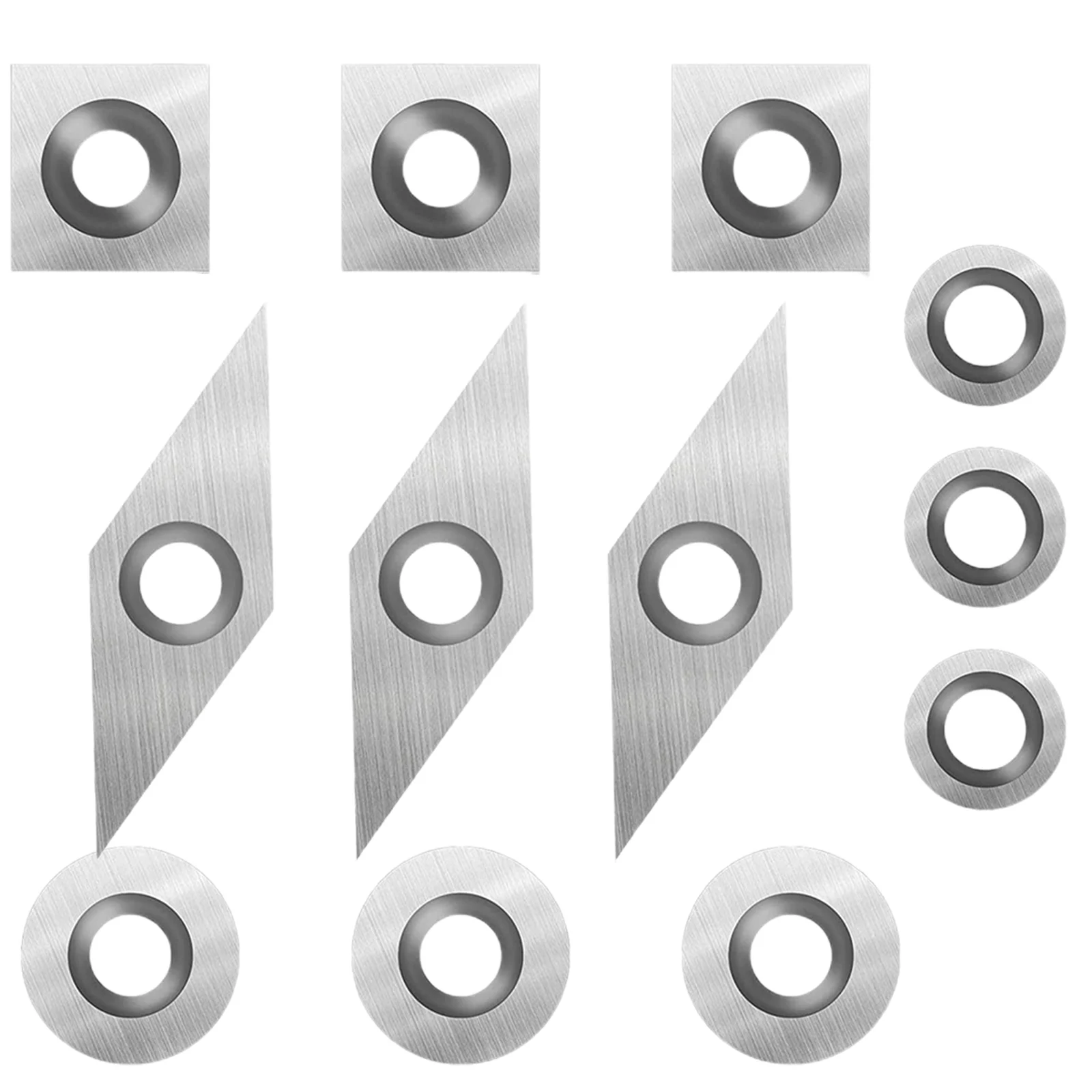 12 Pcs Carbide Insert Blades Replacement Parts Cutter Trimming Sharping Tool For Woodworking Lathe Turning Tools Accessories
12 Pcs Carbide Insert Blades Replacement Parts Cutter Trimming Sharping Tool For Woodworking Lathe Turning Tools Accessories