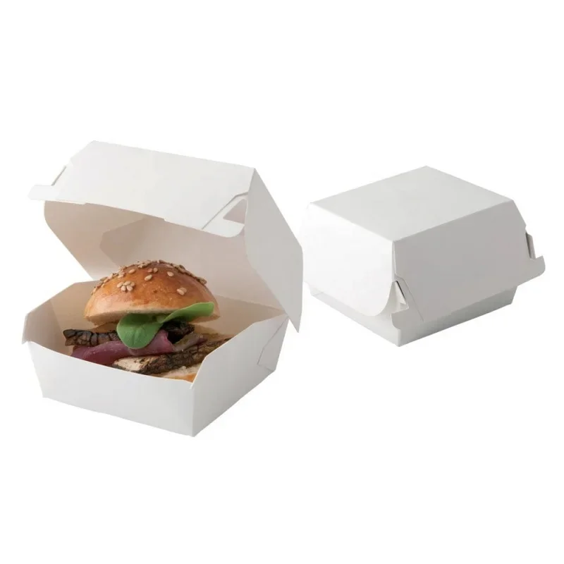 Customized productPlain white burger packaging box takeaway with custom logo custom size
Customized productPlain white burger packaging box takeaway with custom logo custom size