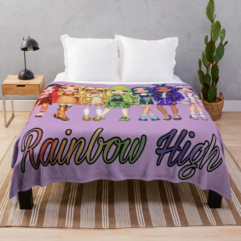 Rainbow high main characters and logo Throw Blanket Furry Large Softest Blankets
Rainbow high main characters and logo Throw Blanket Furry Large Softest Blankets