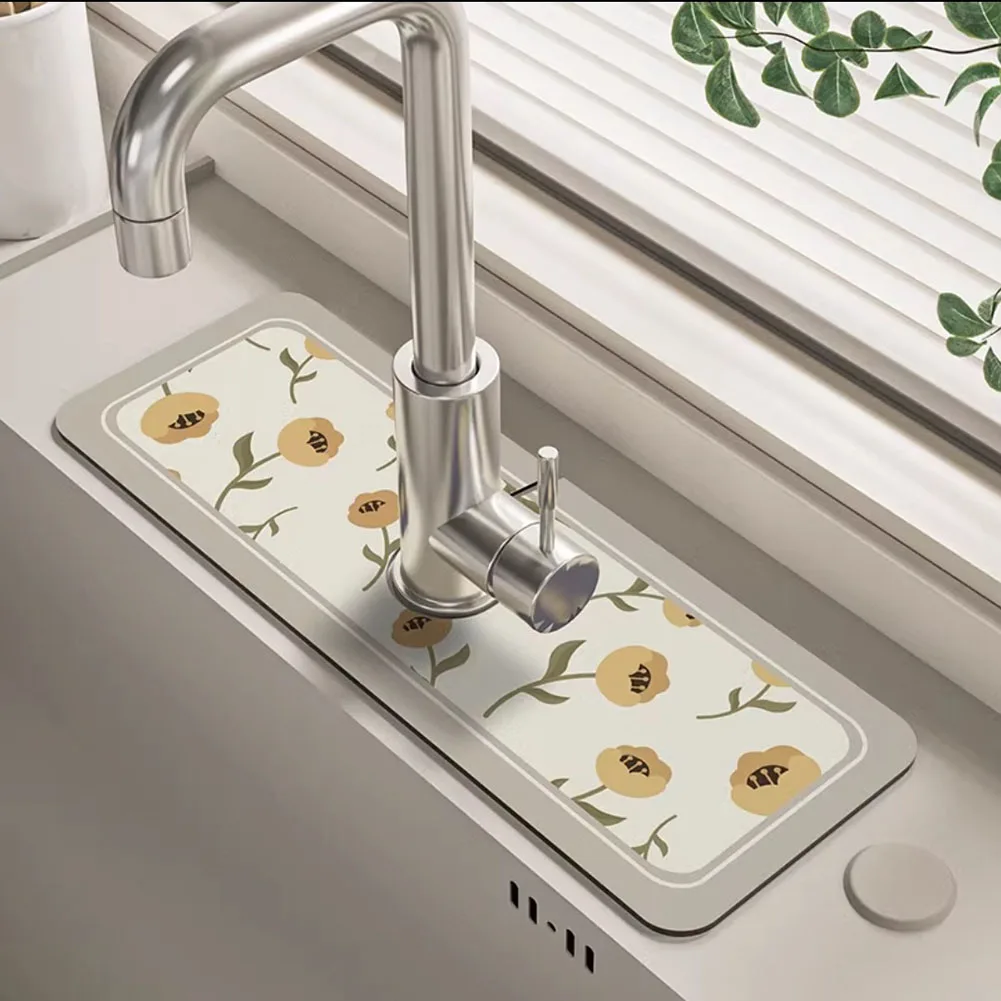 Kitchen Faucet Suction Mat Sink Tap Drainage Pad Countertop Sink Splash Guard Quick Drying Pad Anti-mildew Mat For Faucet
Kitchen Faucet Suction Mat Sink Tap Drainage Pad Countertop Sink Splash Guard Quick Drying Pad Anti-mildew Mat For Faucet