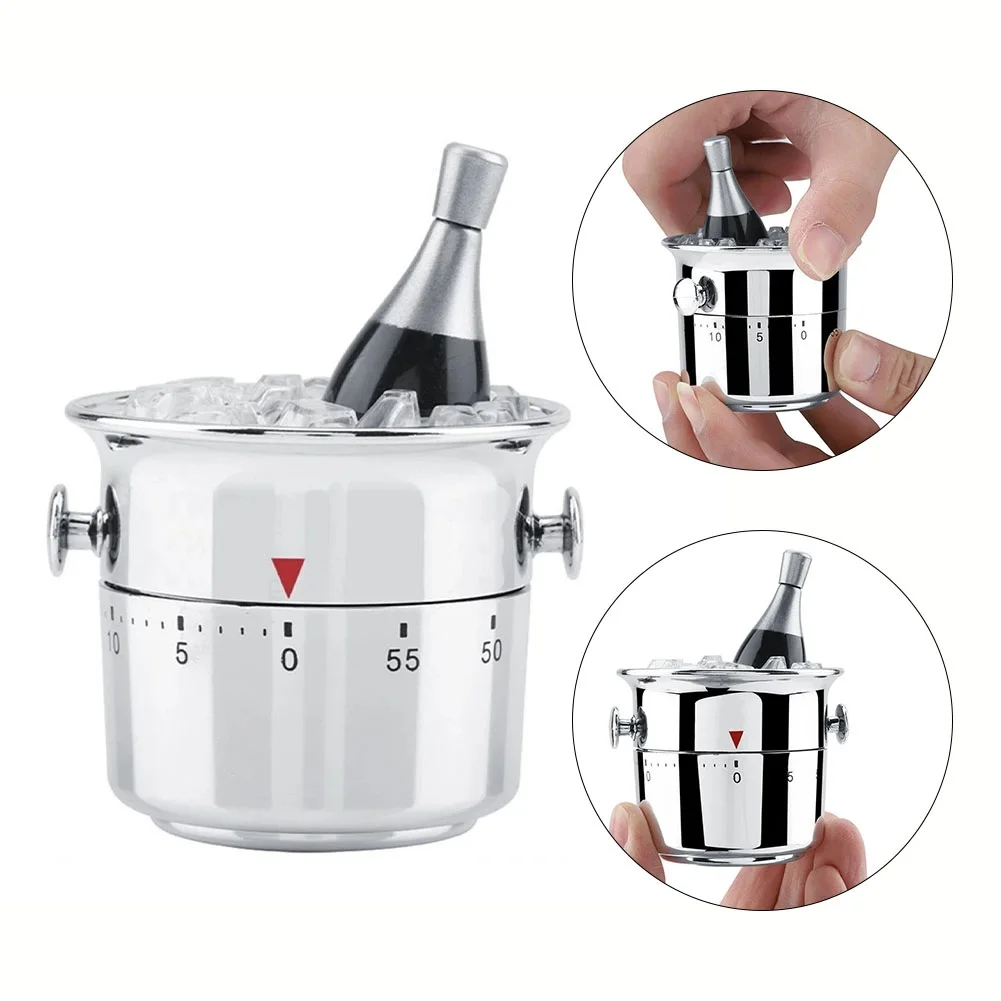 Kitchen Mechanical Timer Stainless Steel Bucket Shape Timer 60 Minutes Student Timing Baking Cooking Reminder
Kitchen Mechanical Timer Stainless Steel Bucket Shape Timer 60 Minutes Student Timing Baking Cooking Reminder