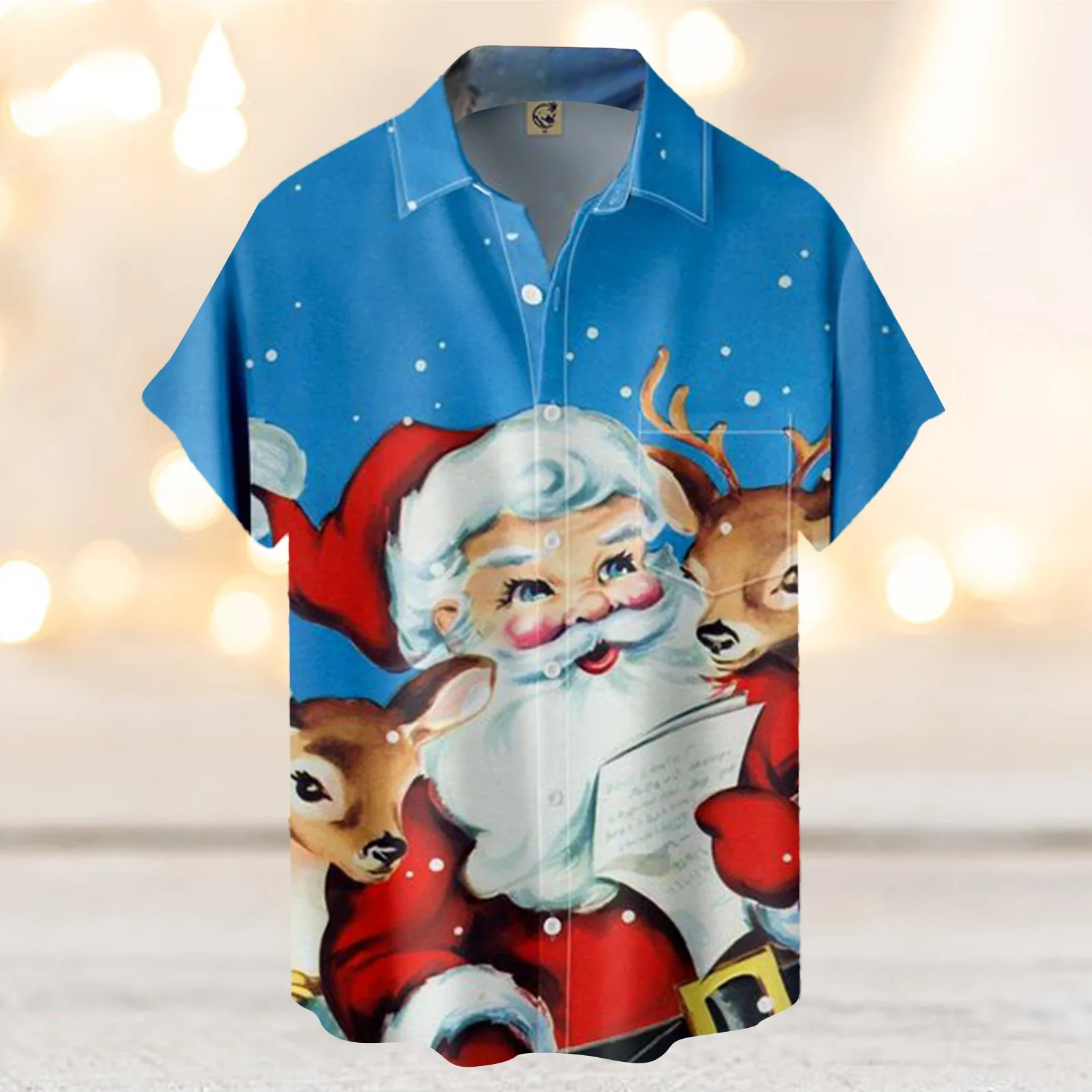 Men's Christmas shirts Shirt Navidad Tops Blouses Funny Ugly 3d-Printed Themed Santa-Claus Lapel-Neck Short-Sleeved camisas
Men's Christmas shirts Shirt Navidad Tops Blouses Funny Ugly 3d-Printed Themed Santa-Claus Lapel-Neck Short-Sleeved camisas