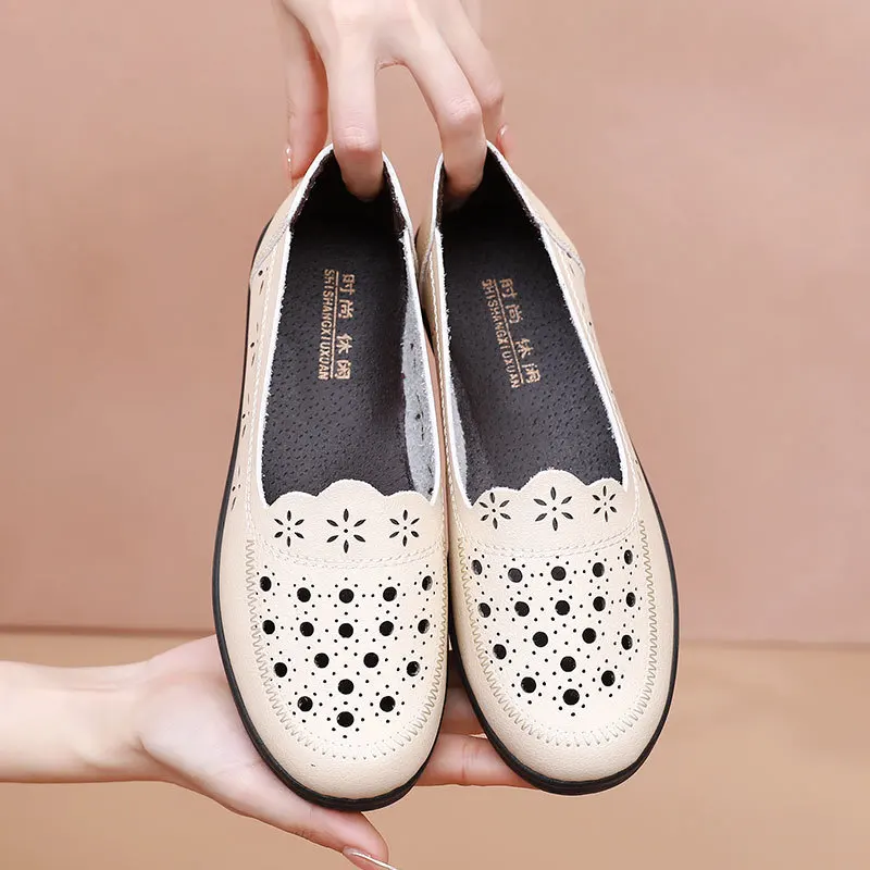 Spring Autumn Leather Casual Breathable Flat Shoes Women's Loafers Shallow Comfort Mom Shoes Ladies Slip On Driving Shoes
Spring Autumn Leather Casual Breathable Flat Shoes Women's Loafers Shallow Comfort Mom Shoes Ladies Slip On Driving Shoes