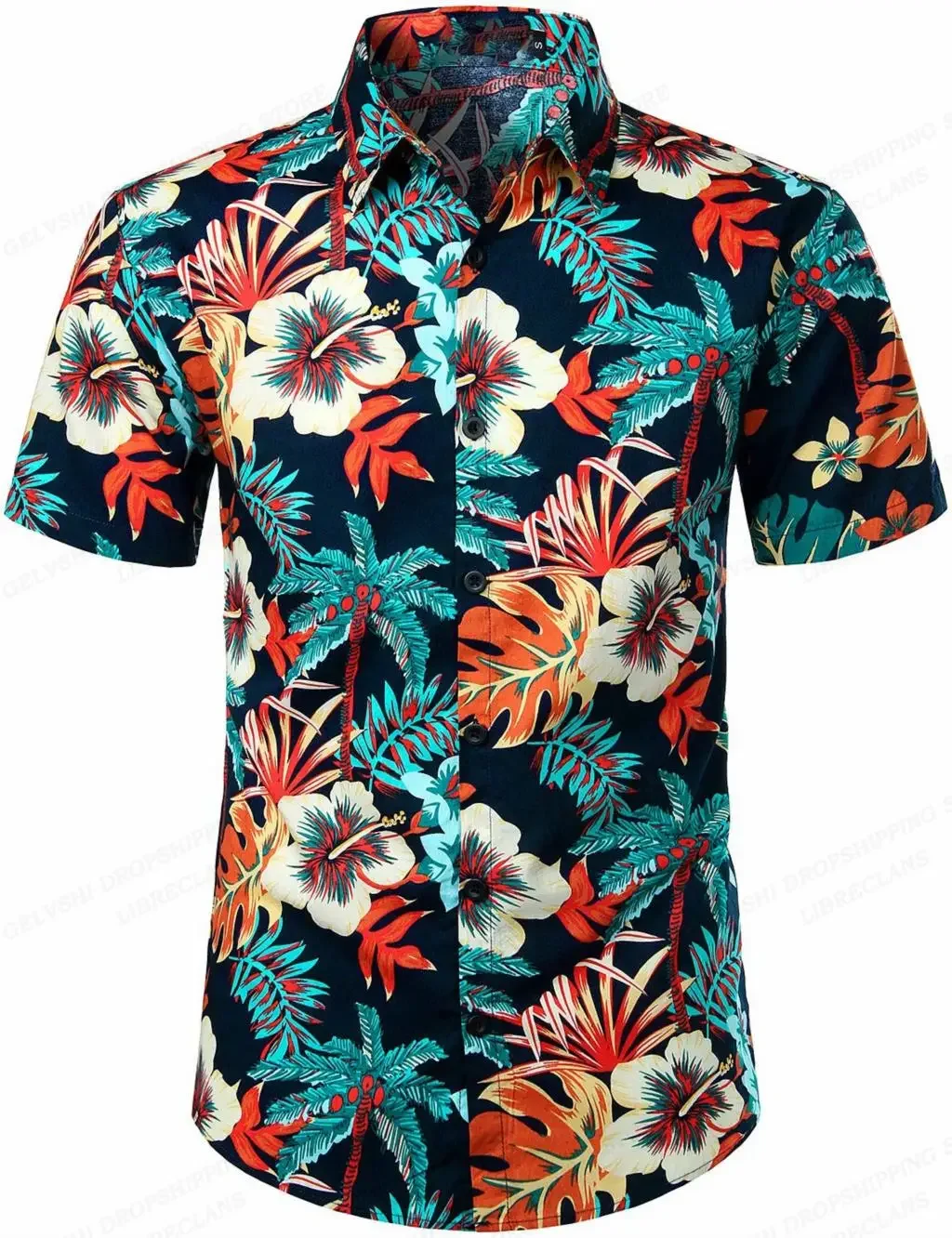

Гавайские рубашки с цветочным принтом для мужчин и женщин, мужские свободные рубашки, пляжные рубашки с откидным воротником, рубашки с цветочным принтом, мужская одежда