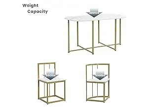 7 Piece Kitchen Table and Chair Set for Small Space Breakfast Table Set for 6 Compact, Metal Dining Room Table Set with Chairs 7 Piece Kitchen Table and Chair Set for Small Space Breakfast Table Set for 6 Compact, Metal Dining Room Table Set with Chairs