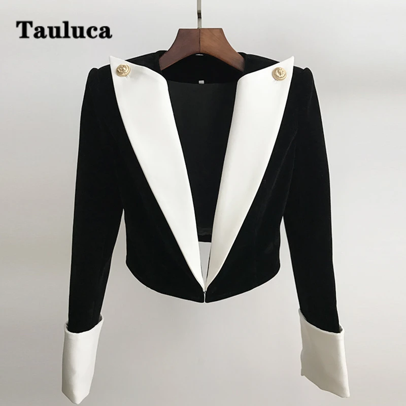 New Autumn Winter Women Corduroy Short Small Jacket Black Retro Fashion Contrast Large Lapel Golden Covered Button Suit Blazer
New Autumn Winter Women Corduroy Short Small Jacket Black Retro Fashion Contrast Large Lapel Golden Covered Button Suit Blazer